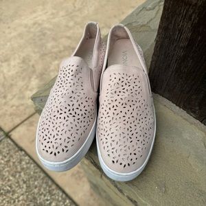 Vionic Light Pink Suede Slip on Sneakers Size 8.5